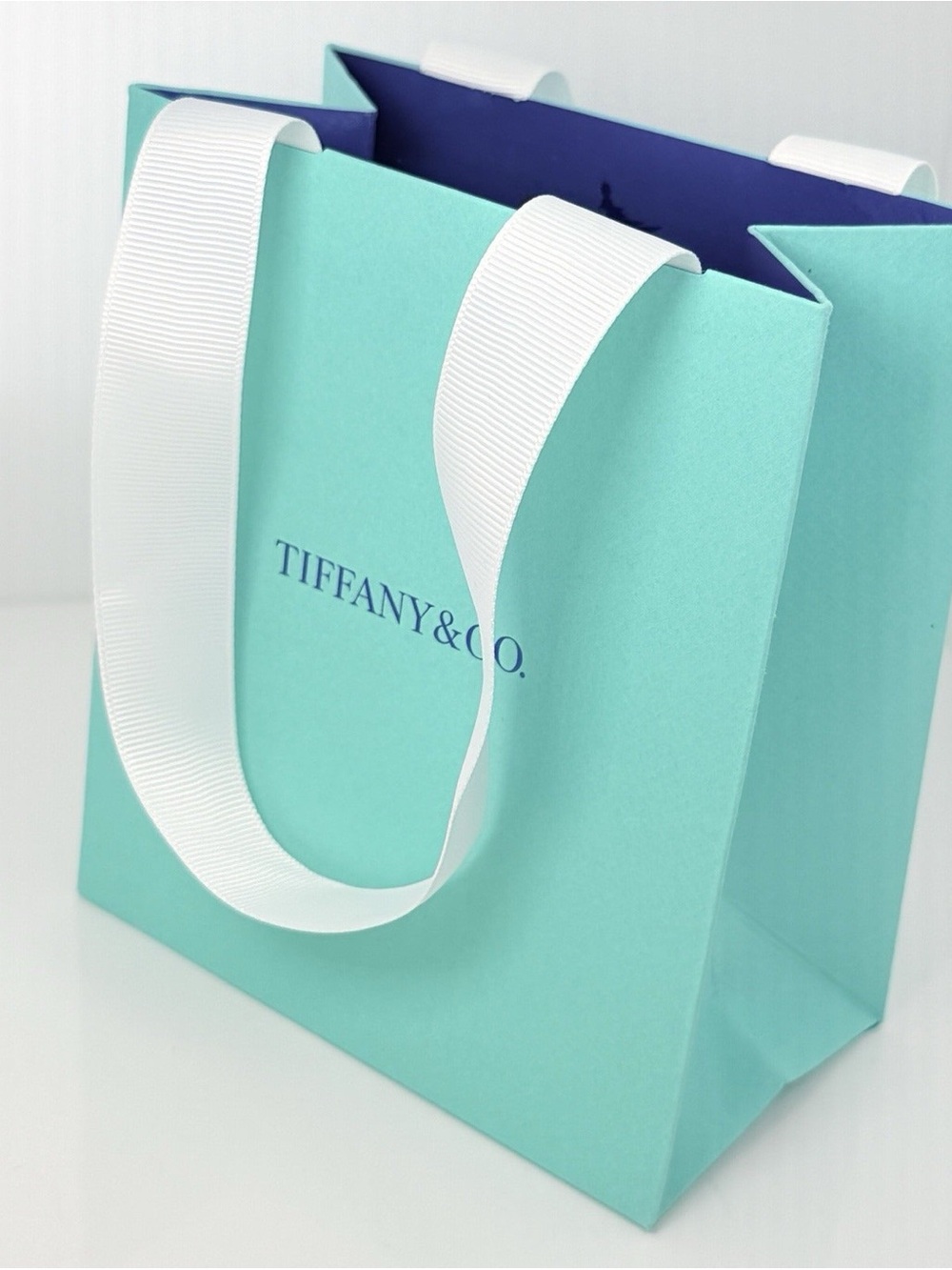 Tiffany & Co. Tiffany Blue Bag with White Ribbon Handles